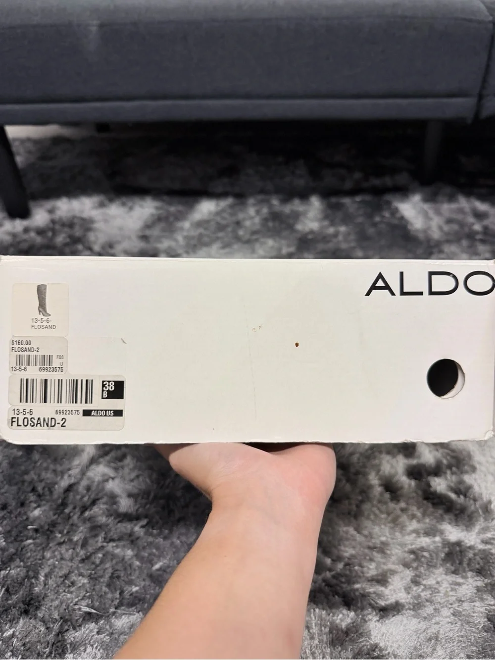 ALDO Navy Knee High Leather Boots